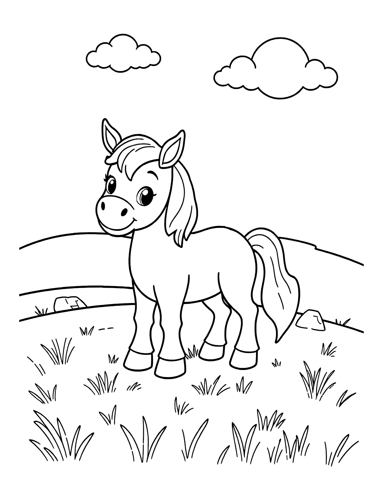 Meadow Horse & Pony coloring page